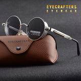 Silver Black Metal Polarized Sunglasses Gothic Steampunk Sunglasses Mens Womens Fashion Retro Vintage Shield Eyewear Shades 372