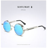 Silver Black Metal Polarized Sunglasses Gothic Steampunk Sunglasses Mens Womens Fashion Retro Vintage Shield Eyewear Shades 372