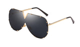 LEIDISEN 2018 One Piece Sunglasses Men Brand Designer High Quality Oversized Sunglasses For Women Sunglass Metal UV400 Mirror