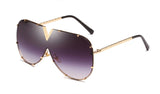 LEIDISEN 2018 One Piece Sunglasses Men Brand Designer High Quality Oversized Sunglasses For Women Sunglass Metal UV400 Mirror