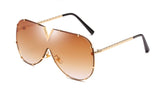 LEIDISEN 2018 One Piece Sunglasses Men Brand Designer High Quality Oversized Sunglasses For Women Sunglass Metal UV400 Mirror