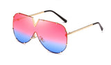 LEIDISEN 2018 One Piece Sunglasses Men Brand Designer High Quality Oversized Sunglasses For Women Sunglass Metal UV400 Mirror