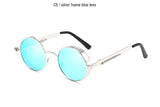 Classic Gothic Steampunk Sunglasses Polarized Men Women Brand Designer Vintage Round Metal Frame Sun Glasses High Quality UV400