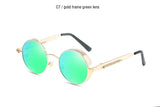 Classic Gothic Steampunk Sunglasses Polarized Men Women Brand Designer Vintage Round Metal Frame Sun Glasses High Quality UV400
