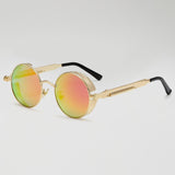 Metal Steampunk Sunglasses Men Women Fashion Round Glasses Brand Design Vintage Sunglasses High Quality UV400 Eyewear Shades