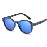 Oulylan Men Sunglasses Vintage Mirror Lenses Driving Sun Glasses Male Wood Grain Frame Eyewear UV400