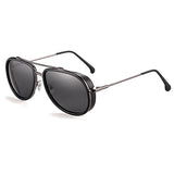 POLARKING Brand Steam Punk Polarized Men Sunglasses Gafas De Sol Fashion Men's Driving Metal Sun Glasses Fishing Travel Eyewear