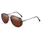 POLARKING Brand Steam Punk Polarized Men Sunglasses Gafas De Sol Fashion Men's Driving Metal Sun Glasses Fishing Travel Eyewear
